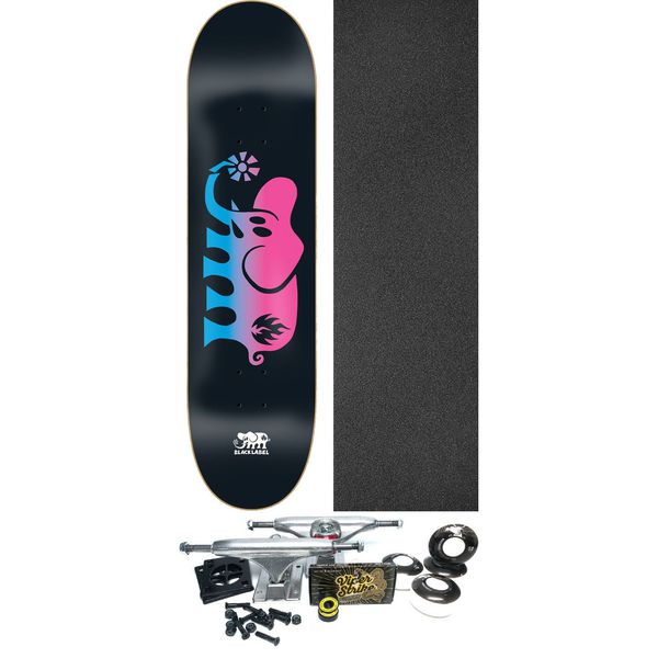 Black Label Skateboards Fade Skateboard Deck - 8" x 31.62" - Complete Skateboard Bundle